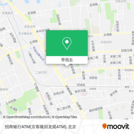 招商银行ATM(京客隆回龙观ATM)地图