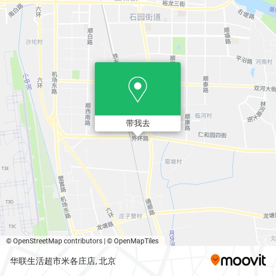 华联生活超市米各庄店地图