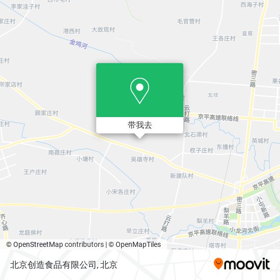 北京创造食品有限公司地图