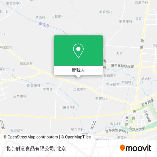 北京创造食品有限公司地图