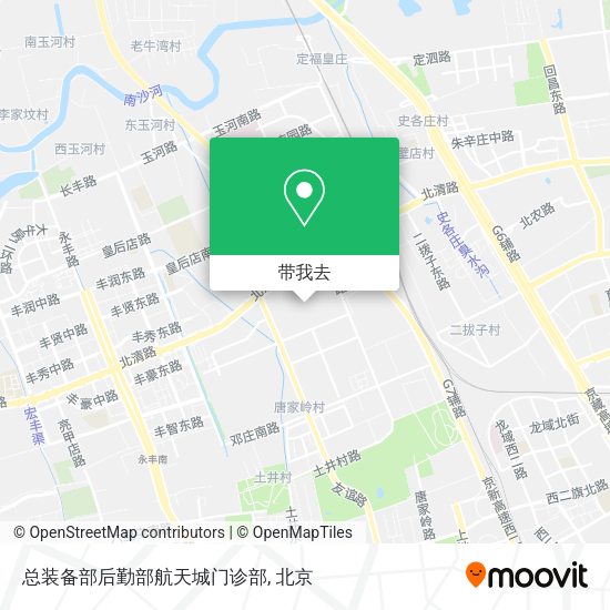 总装备部后勤部航天城门诊部地图