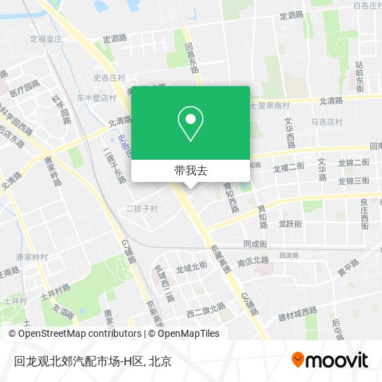 回龙观北郊汽配市场-H区地图