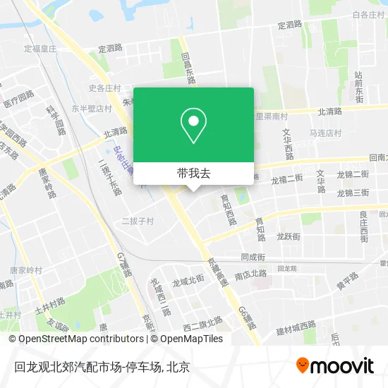 回龙观北郊汽配市场-停车场地图