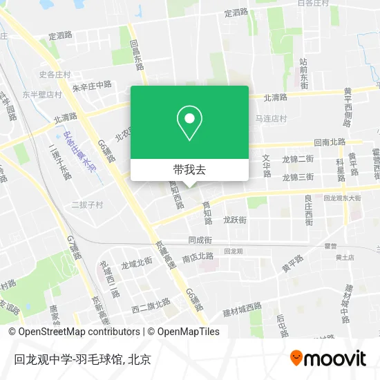 回龙观中学-羽毛球馆地图