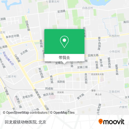 回龙观镇动物医院地图