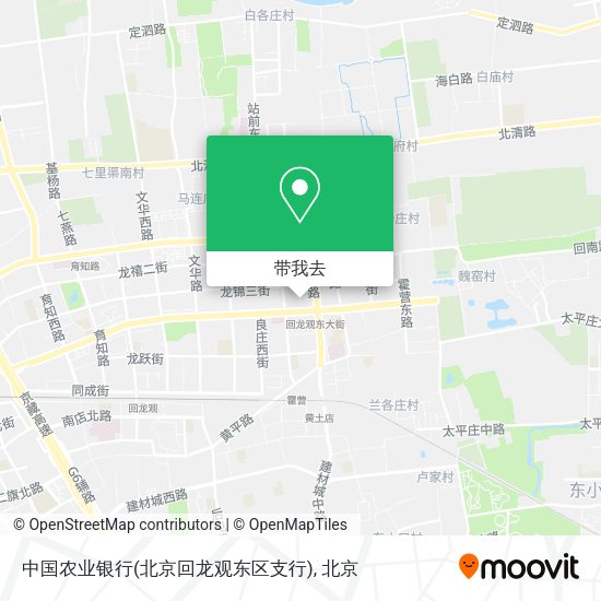 中国农业银行(北京回龙观东区支行)地图