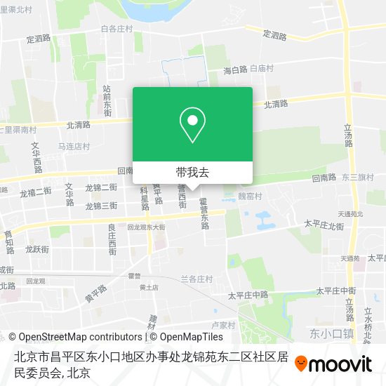 北京市昌平区东小口地区办事处龙锦苑东二区社区居民委员会地图