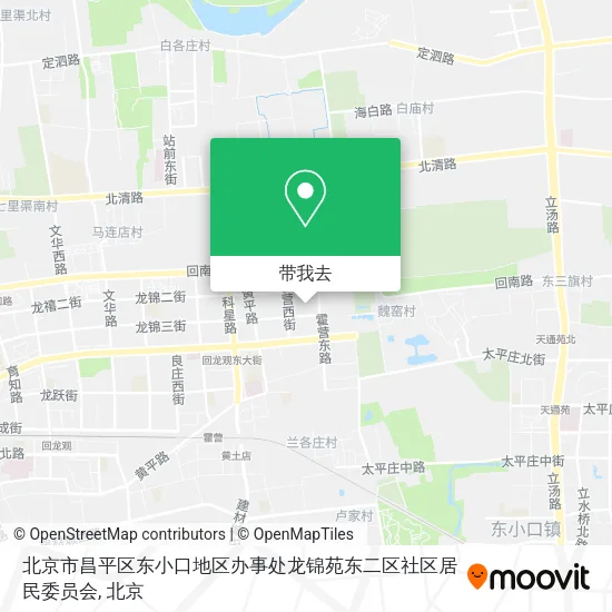 北京市昌平区东小口地区办事处龙锦苑东二区社区居民委员会地图