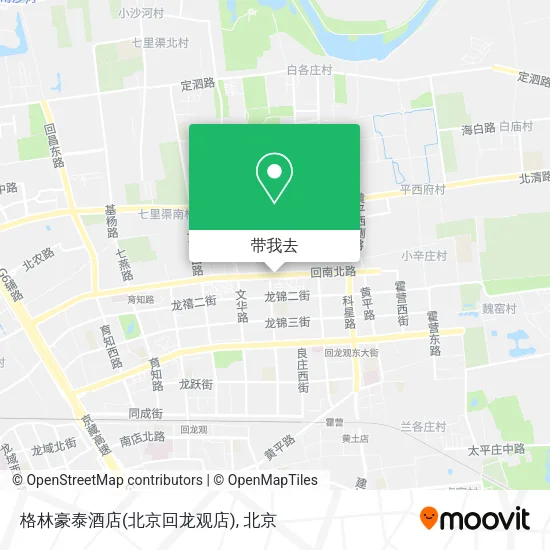 格林豪泰酒店(北京回龙观店)地图
