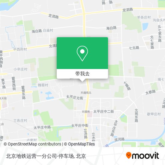 北京地铁运营一分公司-停车场地图