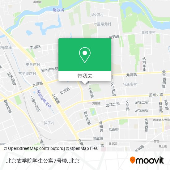北京农学院学生公寓7号楼地图