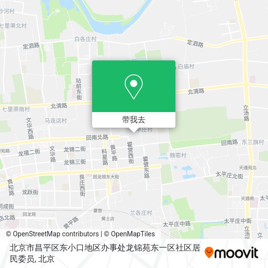 北京市昌平区东小口地区办事处龙锦苑东一区社区居民委员地图