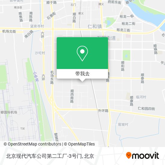 北京现代汽车公司第二工厂-3号门地图
