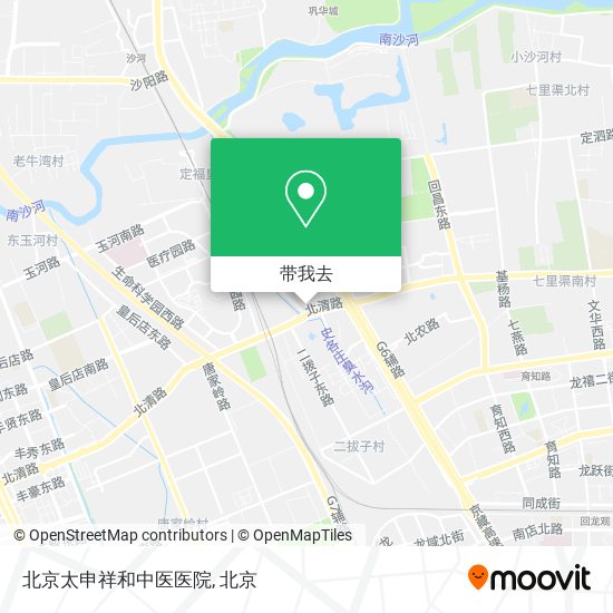 北京太申祥和中医医院地图