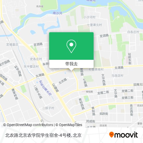 北农路北京农学院学生宿舍-4号楼地图