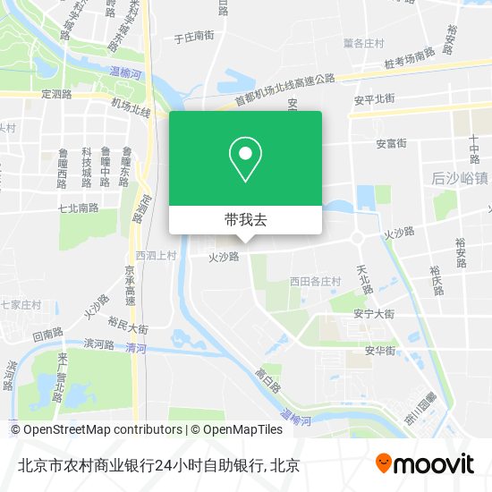 北京市农村商业银行24小时自助银行地图