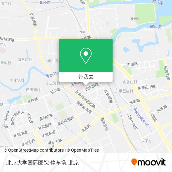 北京大学国际医院-停车场地图
