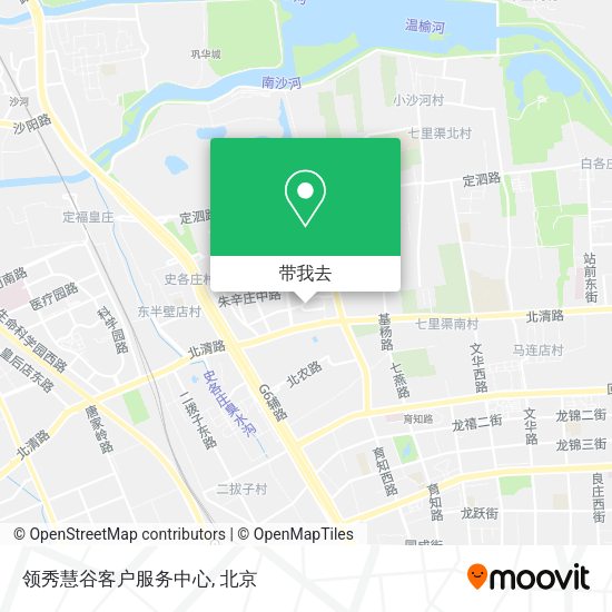 领秀慧谷客户服务中心地图