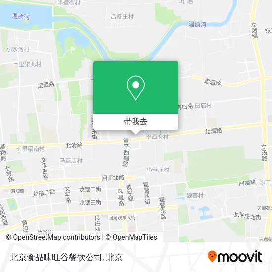北京食品味旺谷餐饮公司地图