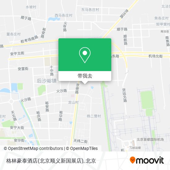 格林豪泰酒店(北京顺义新国展店)地图