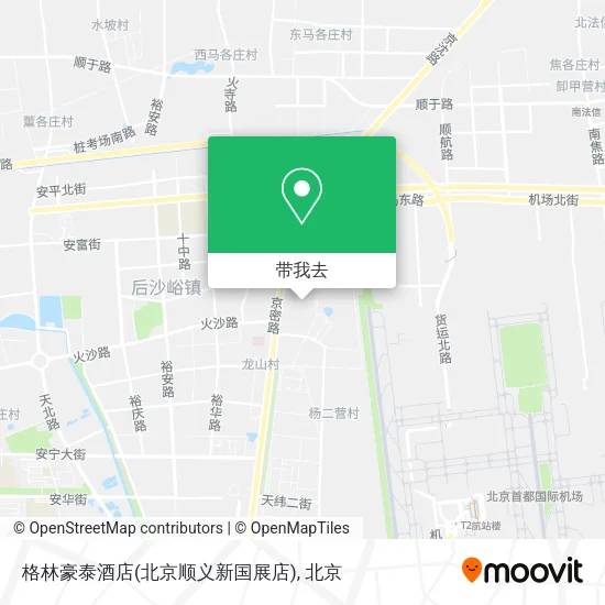 格林豪泰酒店(北京顺义新国展店)地图