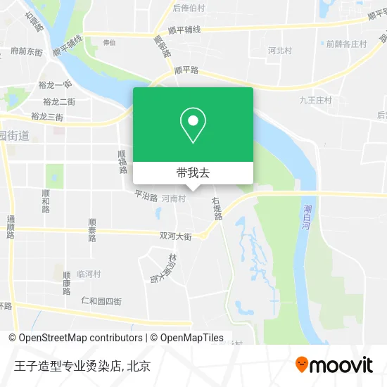 王子造型专业烫染店地图