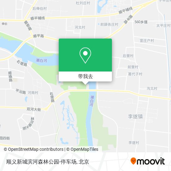 顺义新城滨河森林公园-停车场地图