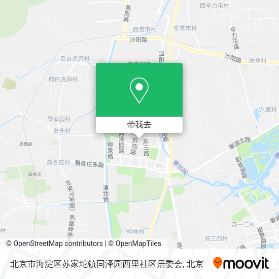 北京市海淀区苏家坨镇同泽园西里社区居委会地图
