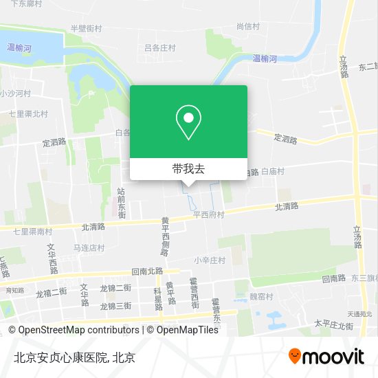 北京安贞心康医院地图