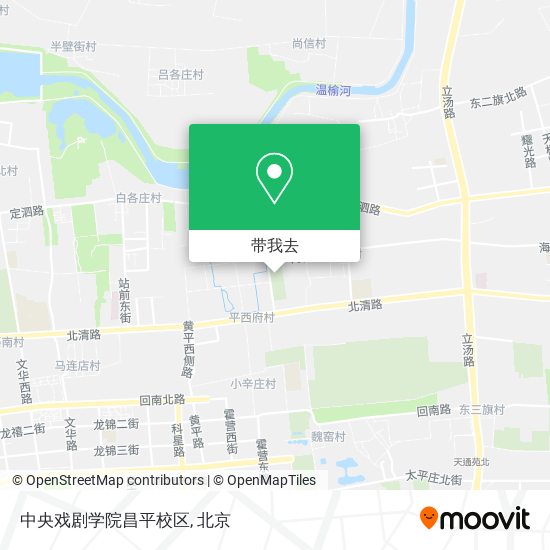 中央戏剧学院昌平校区地图