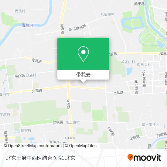 北京王府中西医结合医院地图