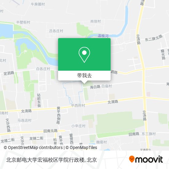 北京邮电大学宏福校区学院行政楼地图