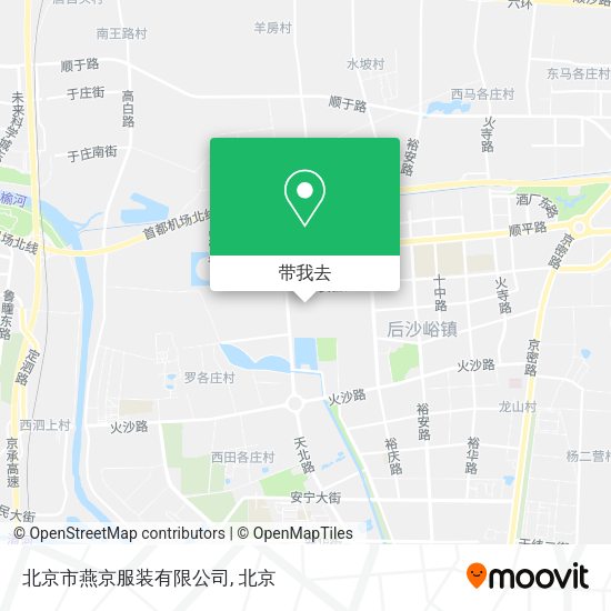 北京市燕京服装有限公司地图