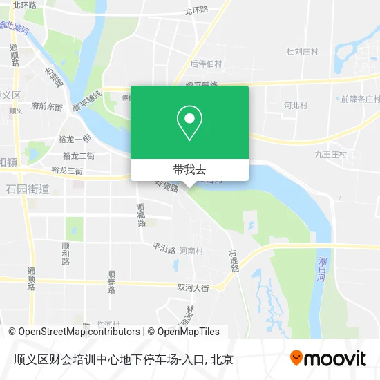 顺义区财会培训中心地下停车场-入口地图