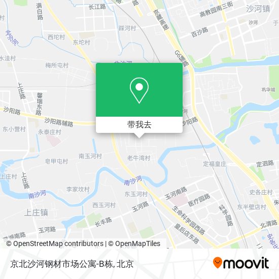 京北沙河钢材市场公寓-B栋地图