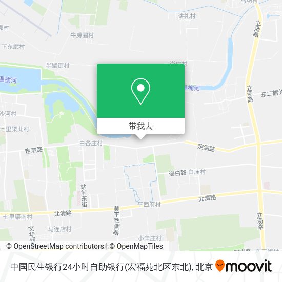 中国民生银行24小时自助银行(宏福苑北区东北)地图