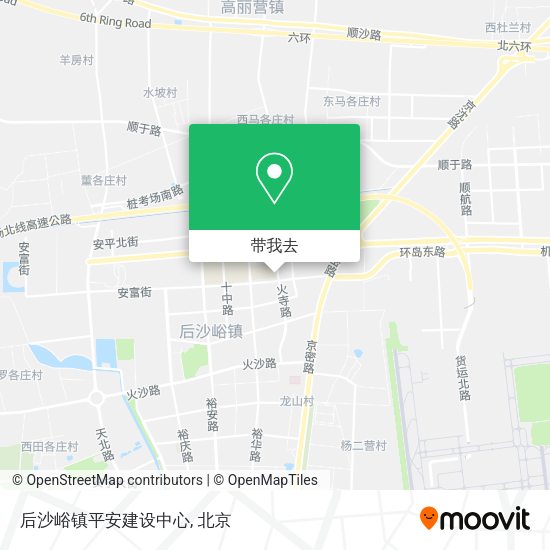 后沙峪镇平安建设中心地图