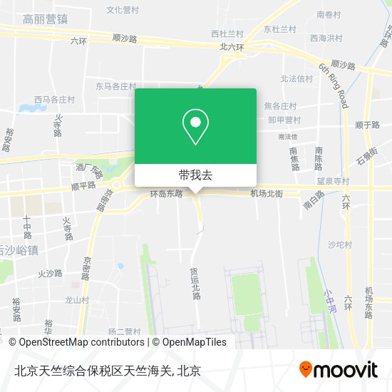 北京天竺综合保税区天竺海关地图