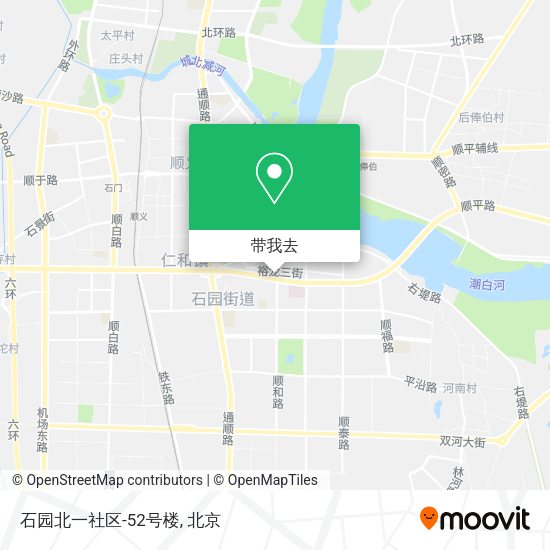 石园北一社区-52号楼地图