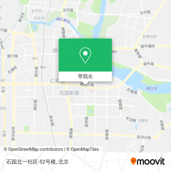 石园北一社区-52号楼地图
