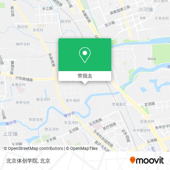 北京体创学院地图