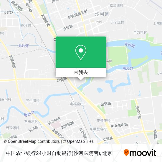 中国农业银行24小时自助银行(沙河医院南)地图