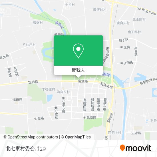 北七家村委会地图