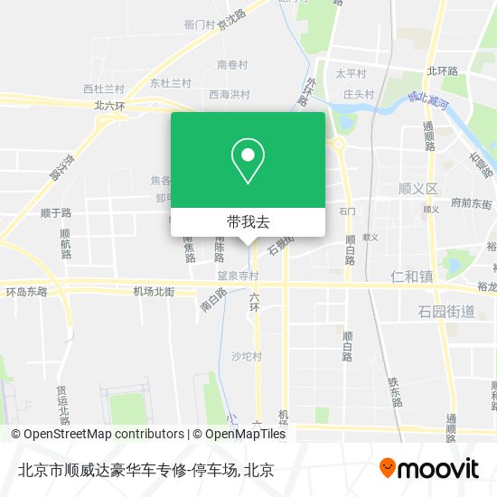 北京市顺威达豪华车专修-停车场地图