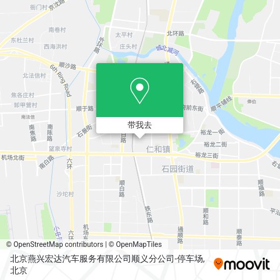 北京燕兴宏达汽车服务有限公司顺义分公司-停车场地图