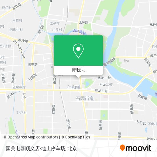国美电器顺义店-地上停车场地图