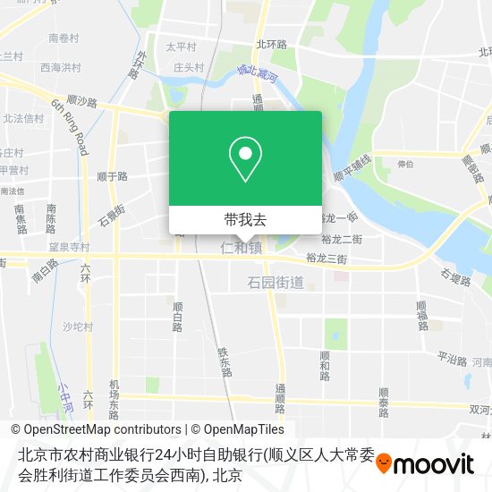 北京市农村商业银行24小时自助银行(顺义区人大常委会胜利街道工作委员会西南)地图