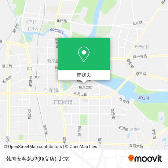 韩国安客葱鸡(顺义店)地图