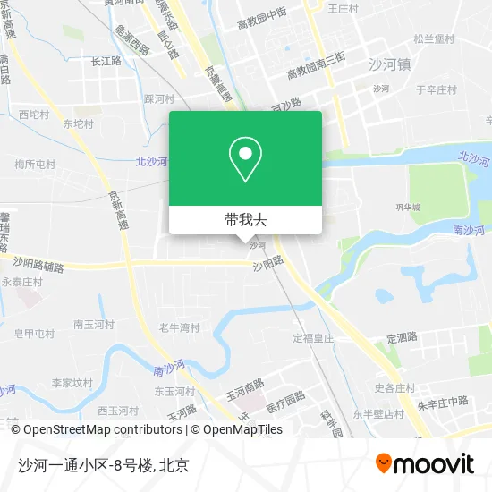 沙河一通小区-8号楼地图
