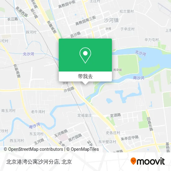 北京港湾公寓沙河分店地图